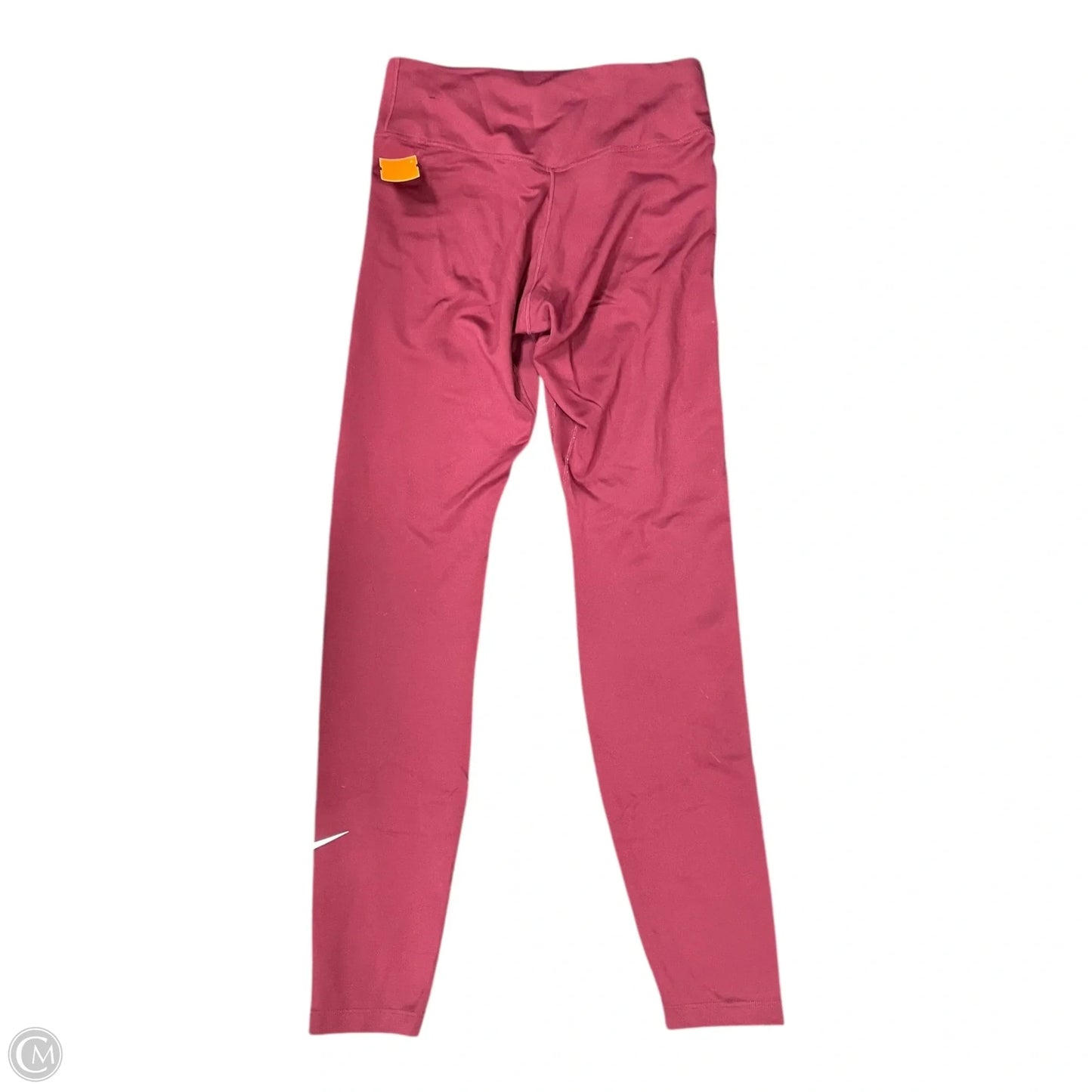 Athletic Leggings By Nike Apparel In Maroon, Size: S
