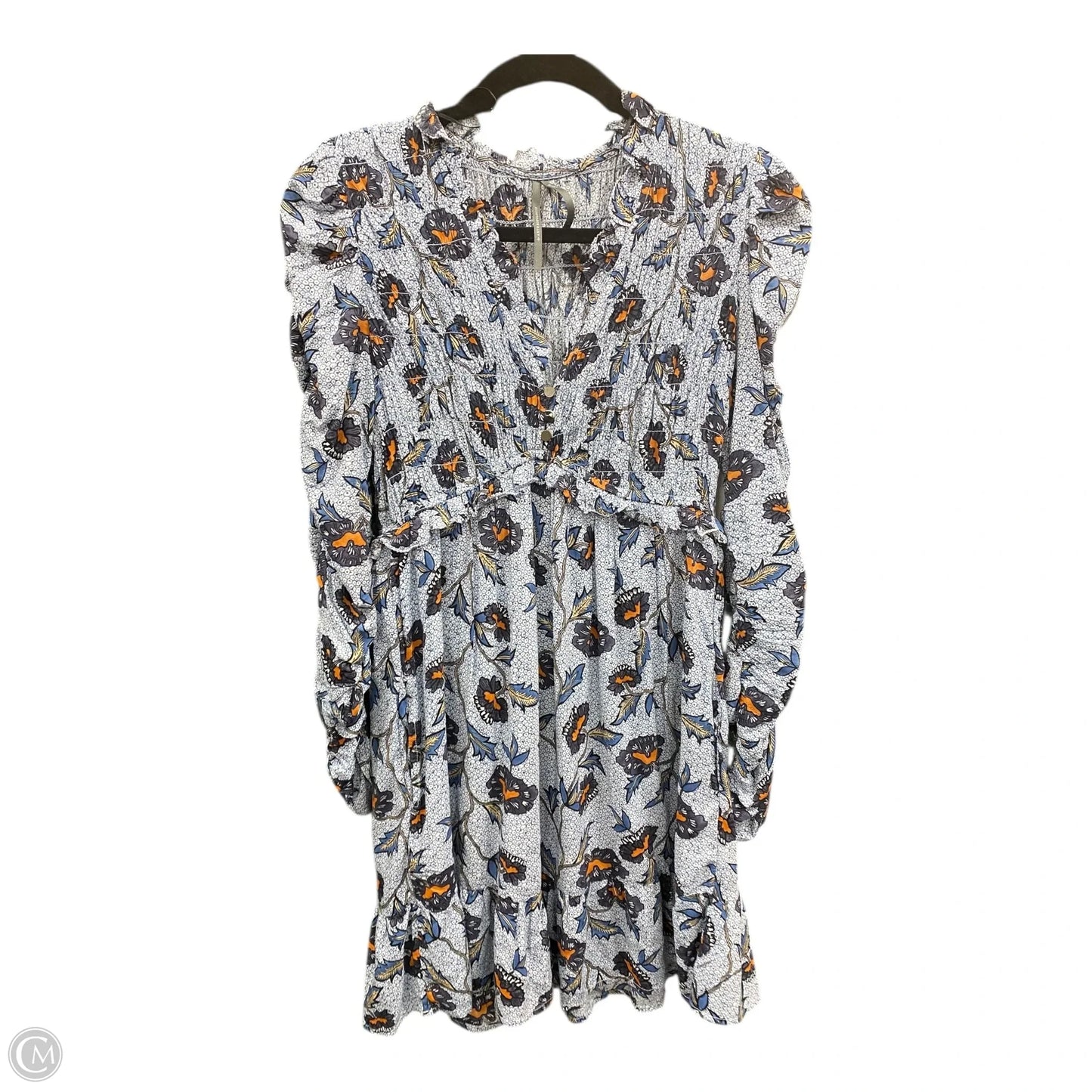 Dress Casual Short By Anthropologie In Blue & Orange, Size: S