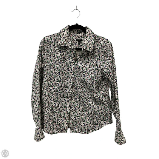 Blouse Long Sleeve By Talbots In Black & White, Size: 12p