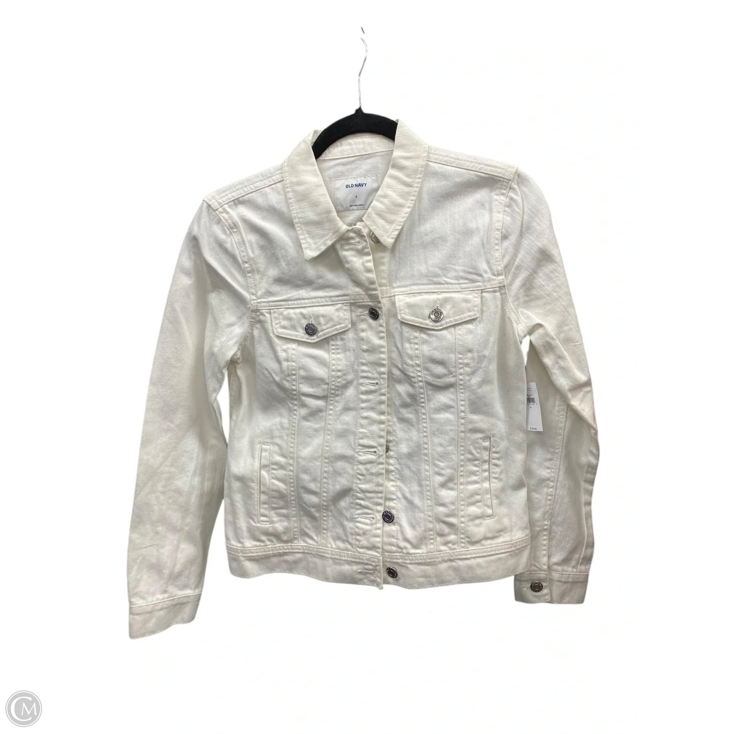 Jacket Denim By Old Navy In White, Size: S