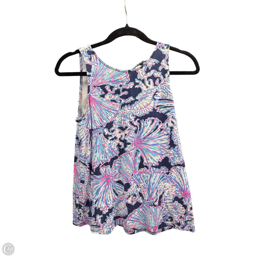 Top Sleeveless Designer By Lilly Pulitzer In Blue & Pink, Size: Xs