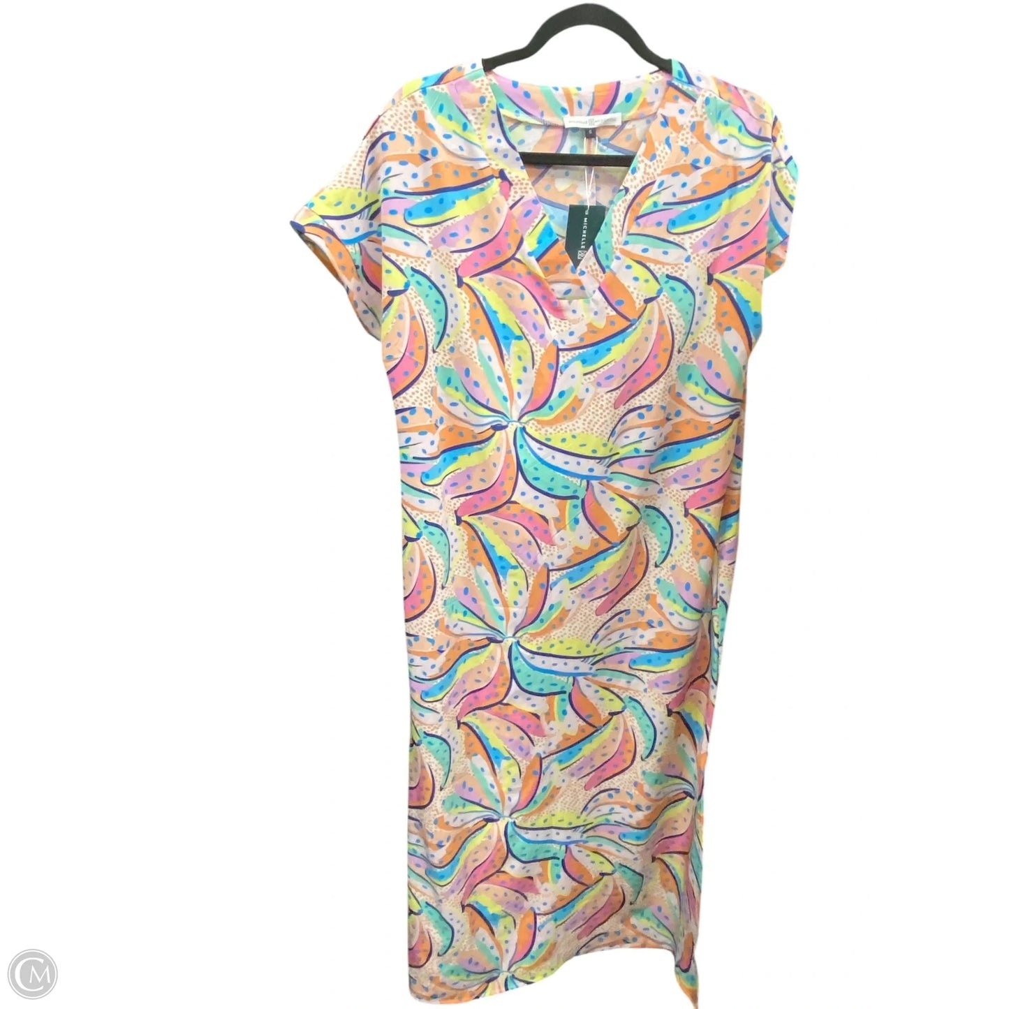 Dress Casual Midi By Michelle Mcdowell In Pink & Yellow, Size: S