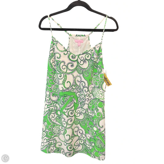Dress Designer By Lilly Pulitzer In Green & White, Size: L