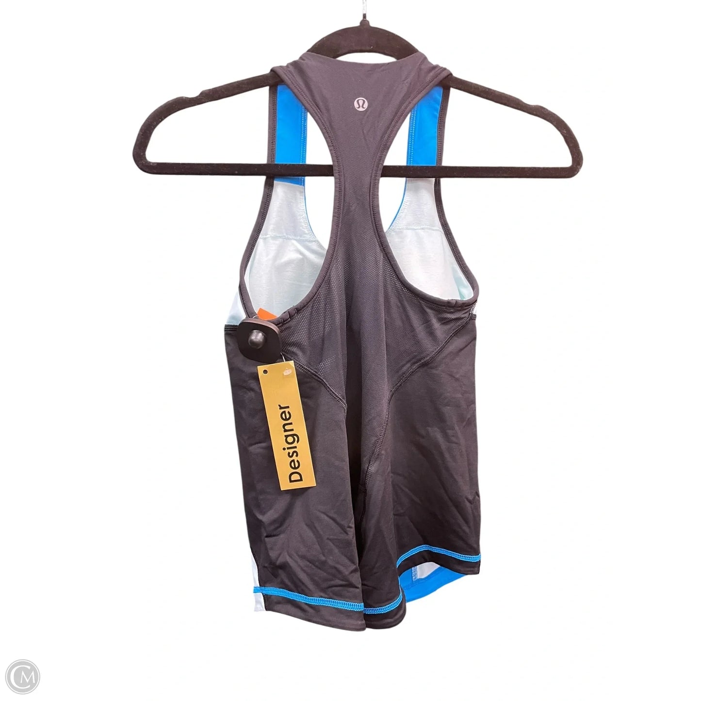 Athletic Tank Top By Lululemon In Black & Blue, Size: 6