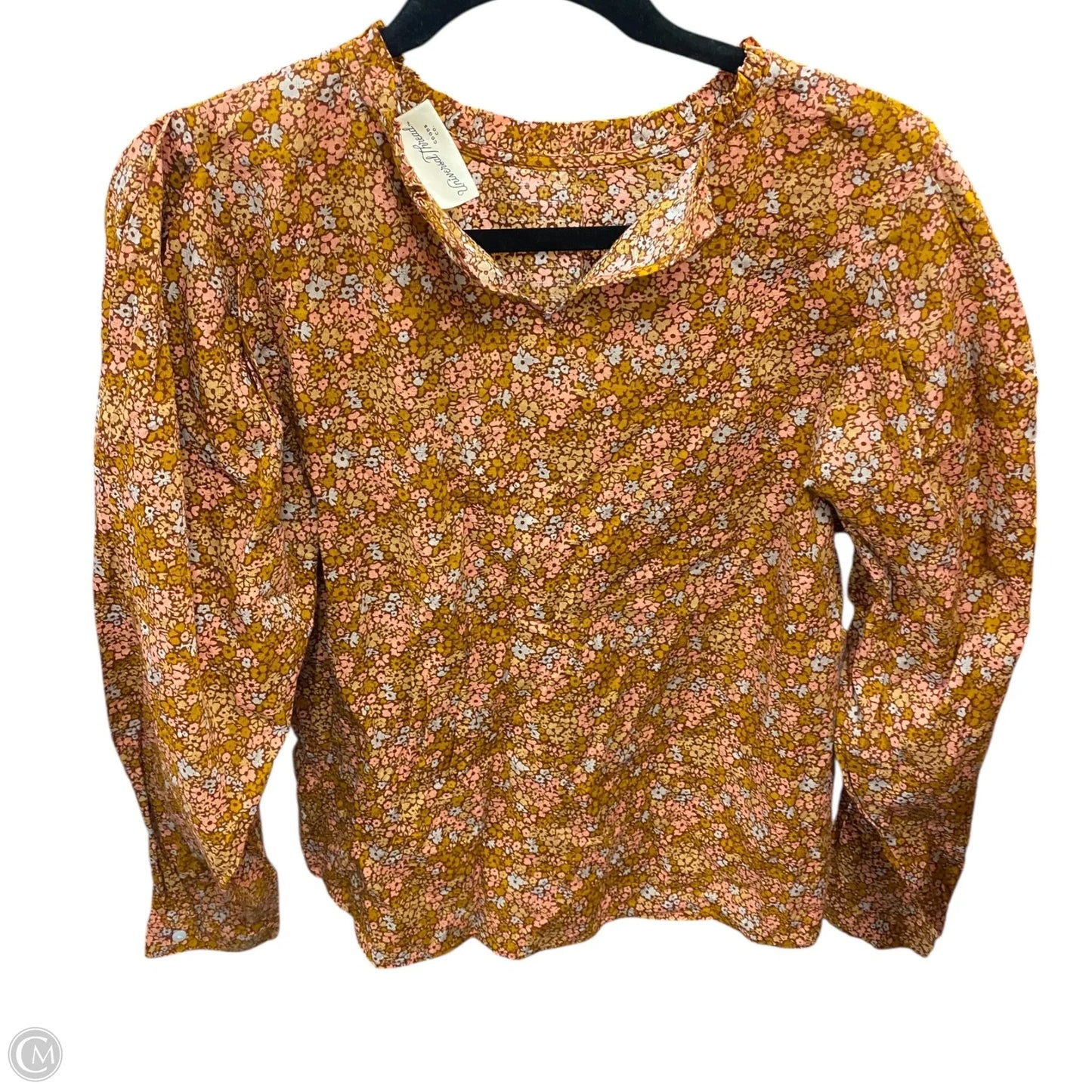 Blouse Long Sleeve By Universal Thread In Orange & Pink, Size: S