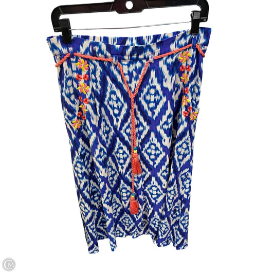 Skirt Maxi By Soft Surroundings In Blue & White, Size: Xs