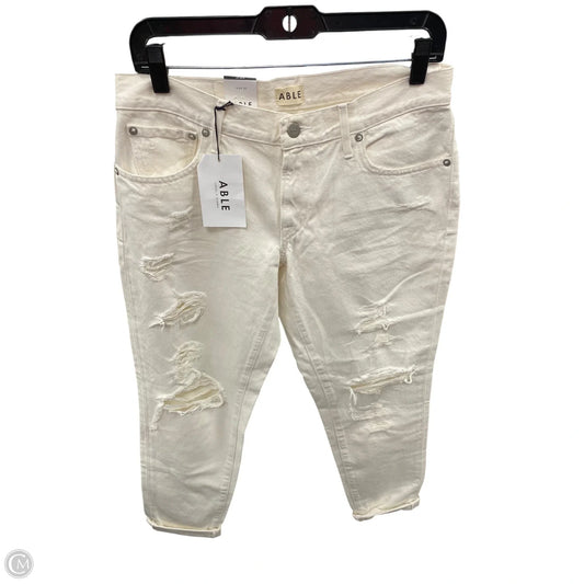 Jeans Boyfriend By Able In Ivory, Size: 4