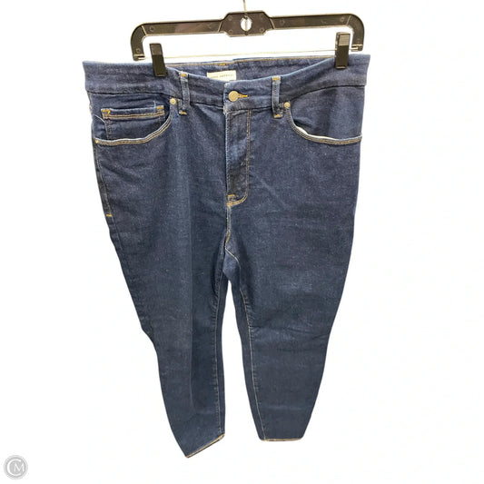 Jeans Skinny By Good American In Blue Denim, Size: 16