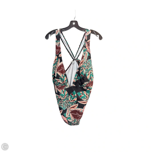 Swimsuit By Clothes Mentor In Black & Brown, Size: 2x
