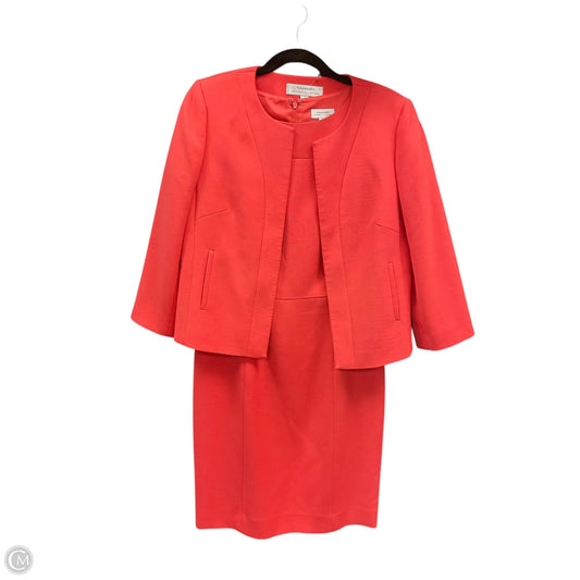 Dress Suit 2pc By Tahari By Arthur Levine In Coral, Size: 6