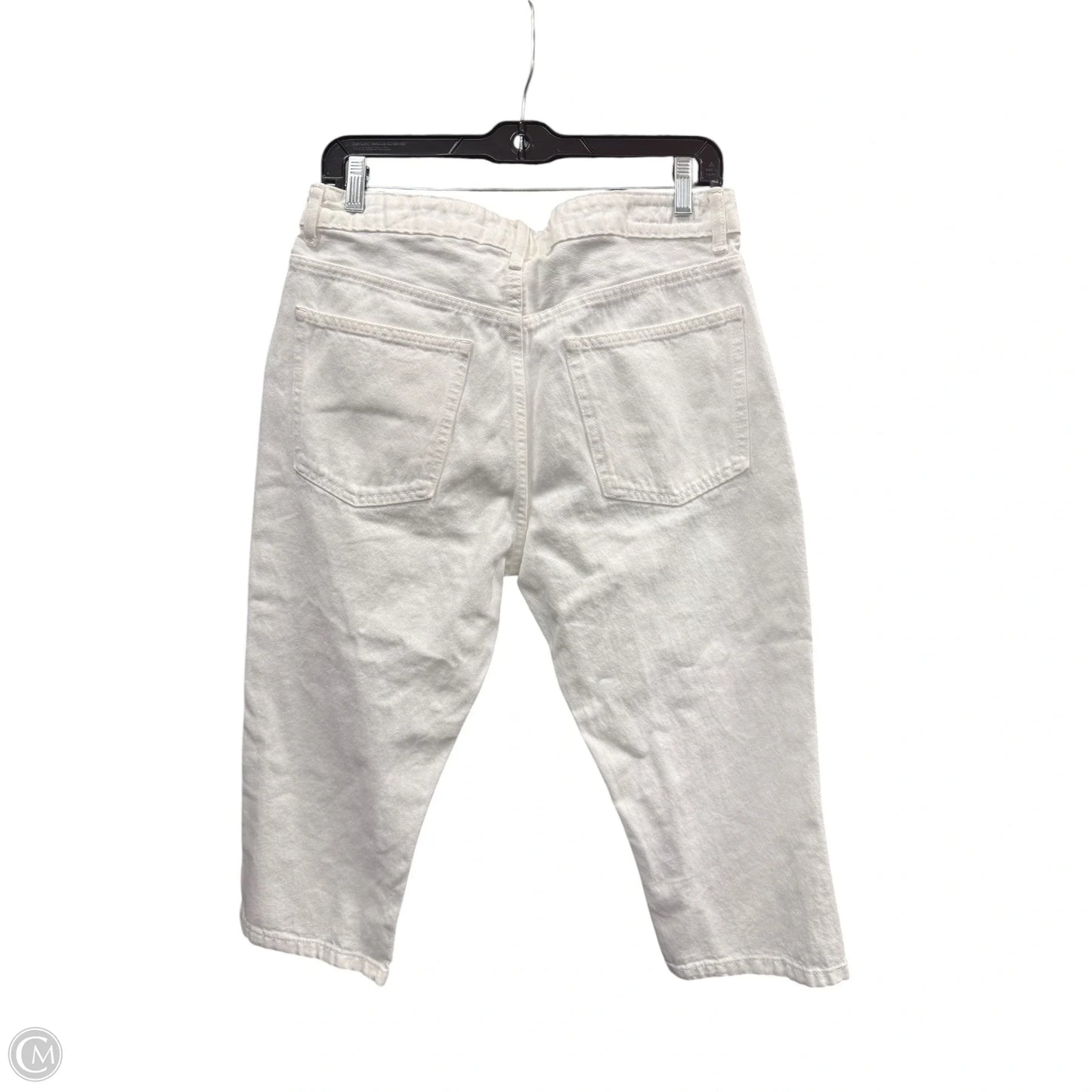Jeans Cropped By Zara In White, Size: 8