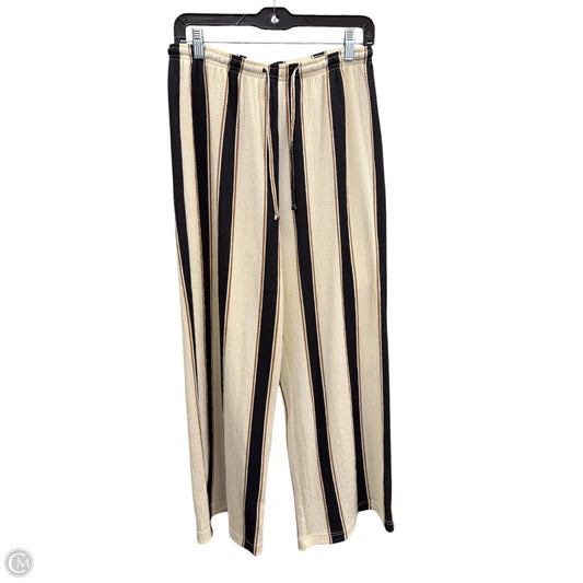 Pants Wide Leg By H&m In Striped Pattern, Size: M