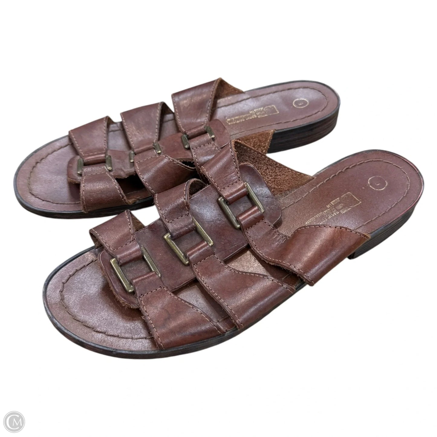 Sandals Flats By Basic Editions In Brown, Size: 9
