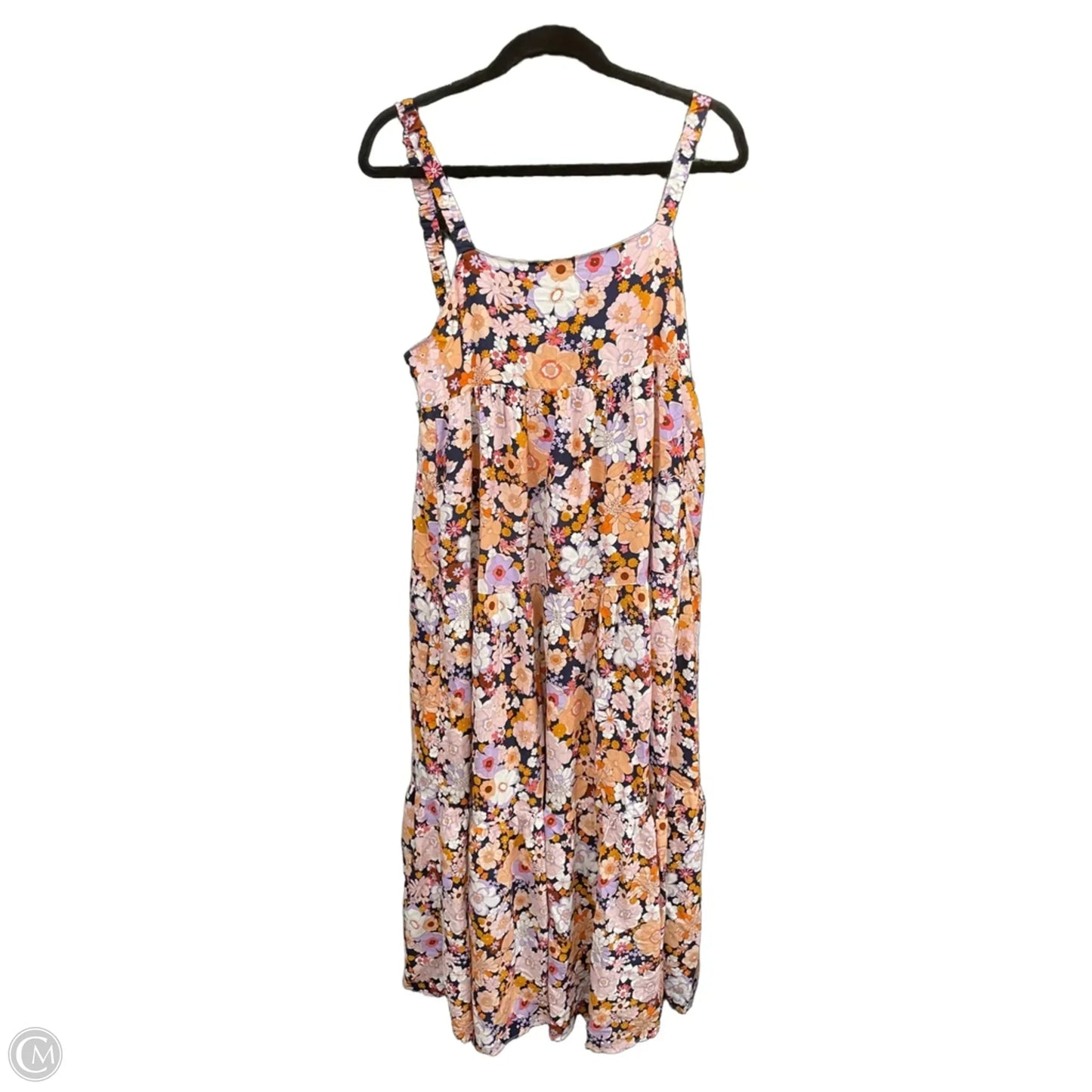 Dress Casual Maxi By Cme In Black & Pink, Size: S