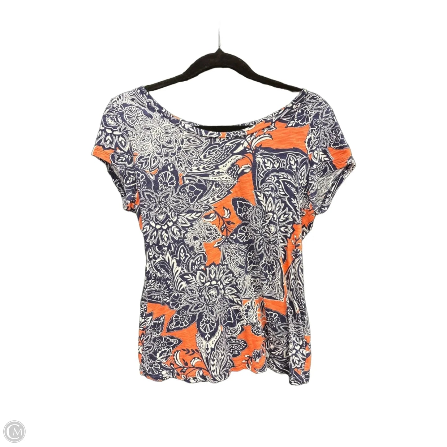 Top Short Sleeve By Limited In Blue & Orange, Size: M
