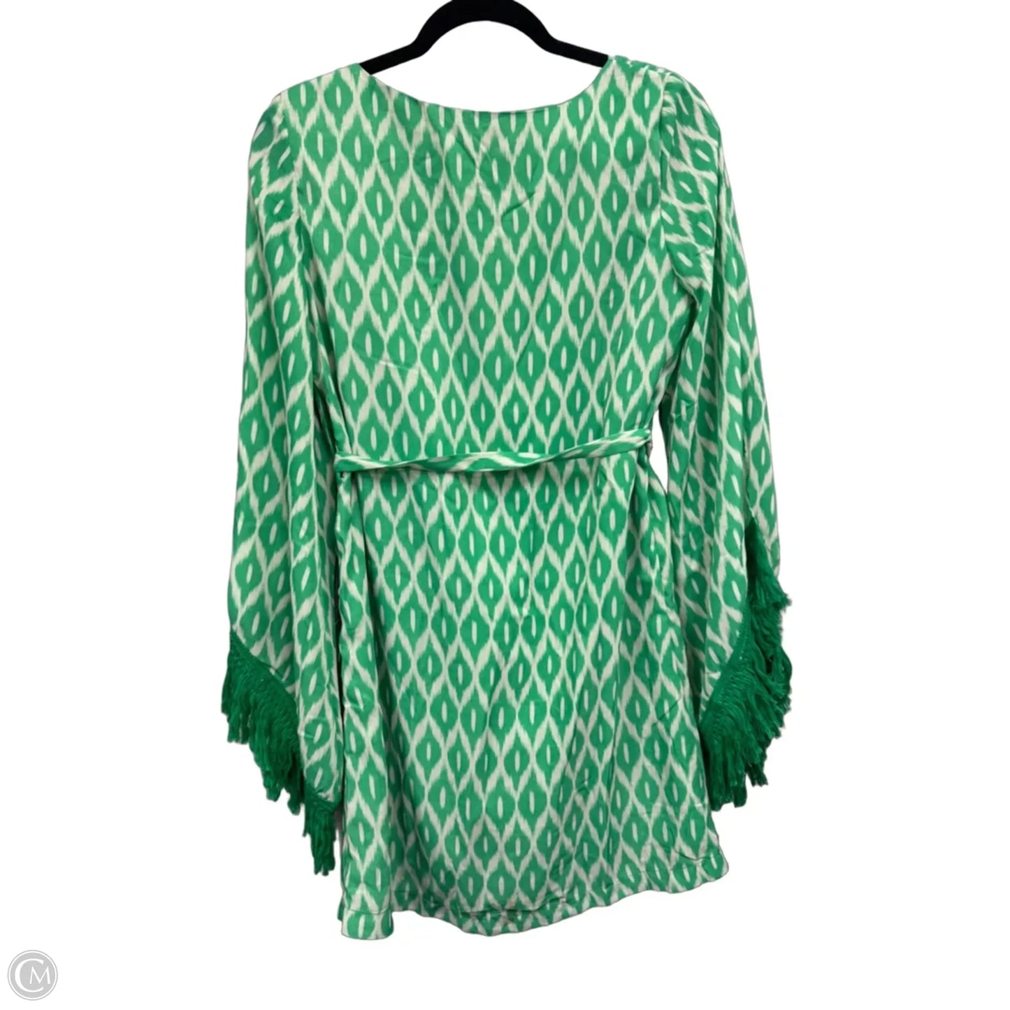 Dress Casual Short By C Luce In Green & White, Size: M