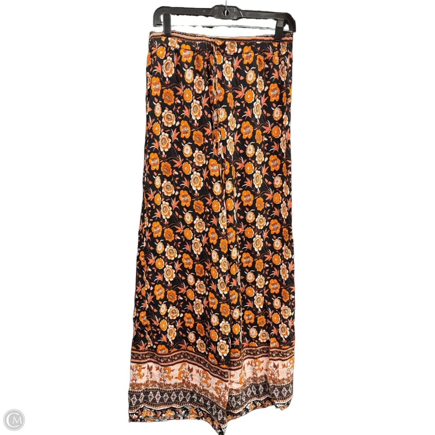 Pants Lounge By Shein In Black & Orange, Size: 8