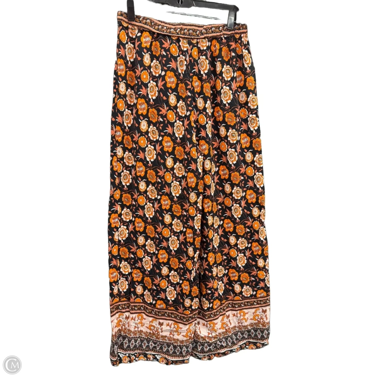 Pants Lounge By Shein In Black & Orange, Size: 8