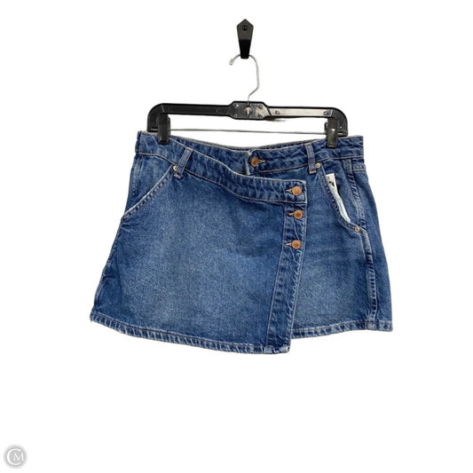 Skirt Mini & Short By Free People In Blue Denim, Size: 8