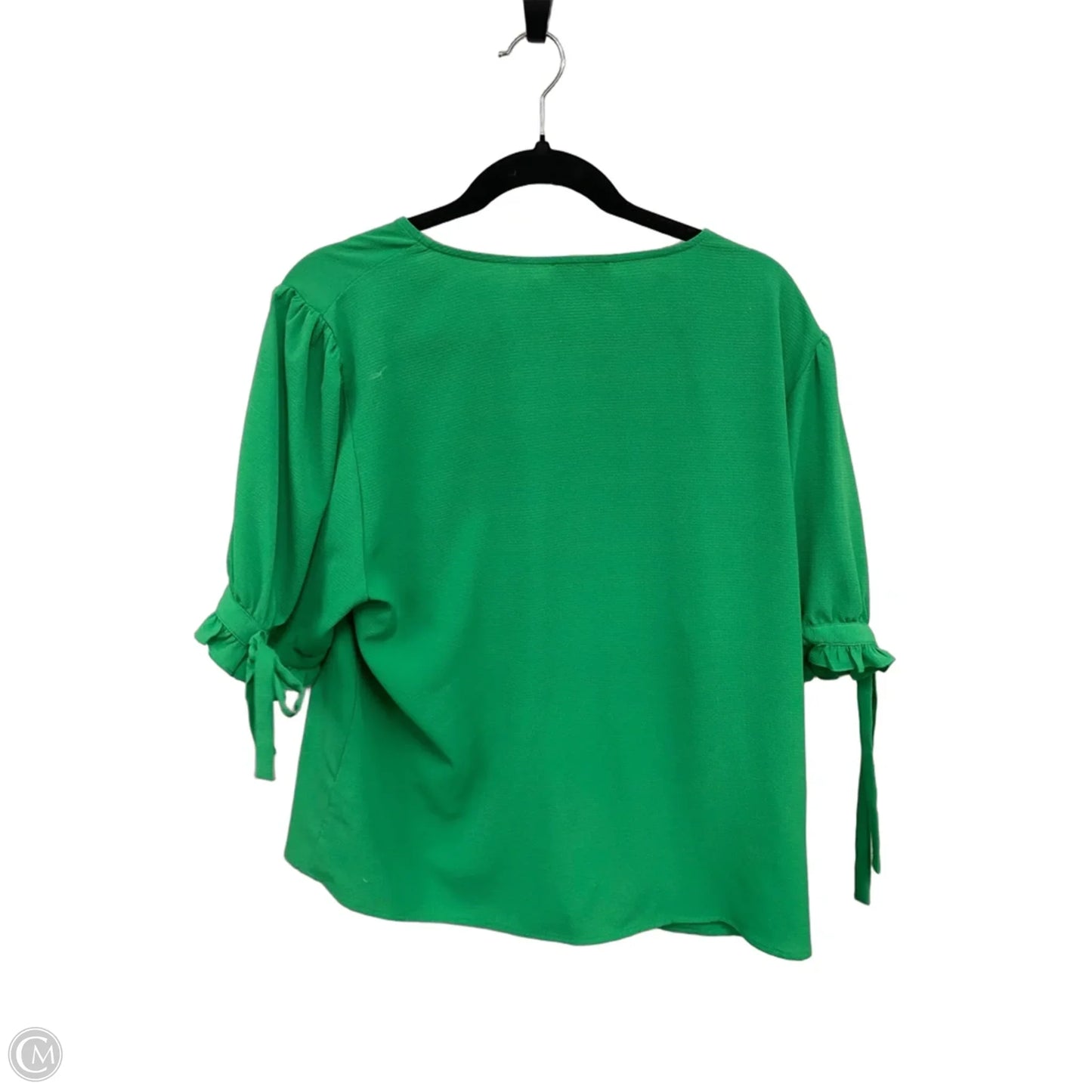 Blouse Short Sleeve By Cece In Green, Size: Xl
