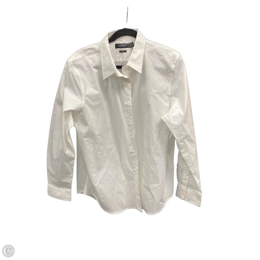 Blouse Long Sleeve By Lauren By Ralph Lauren In White, Size: Xxl