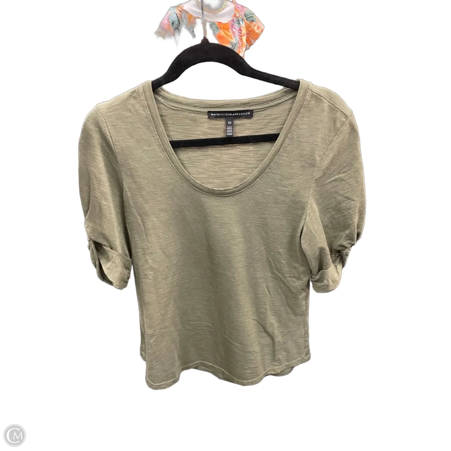 Top Short Sleeve By White House Black Market In Green, Size: Xs