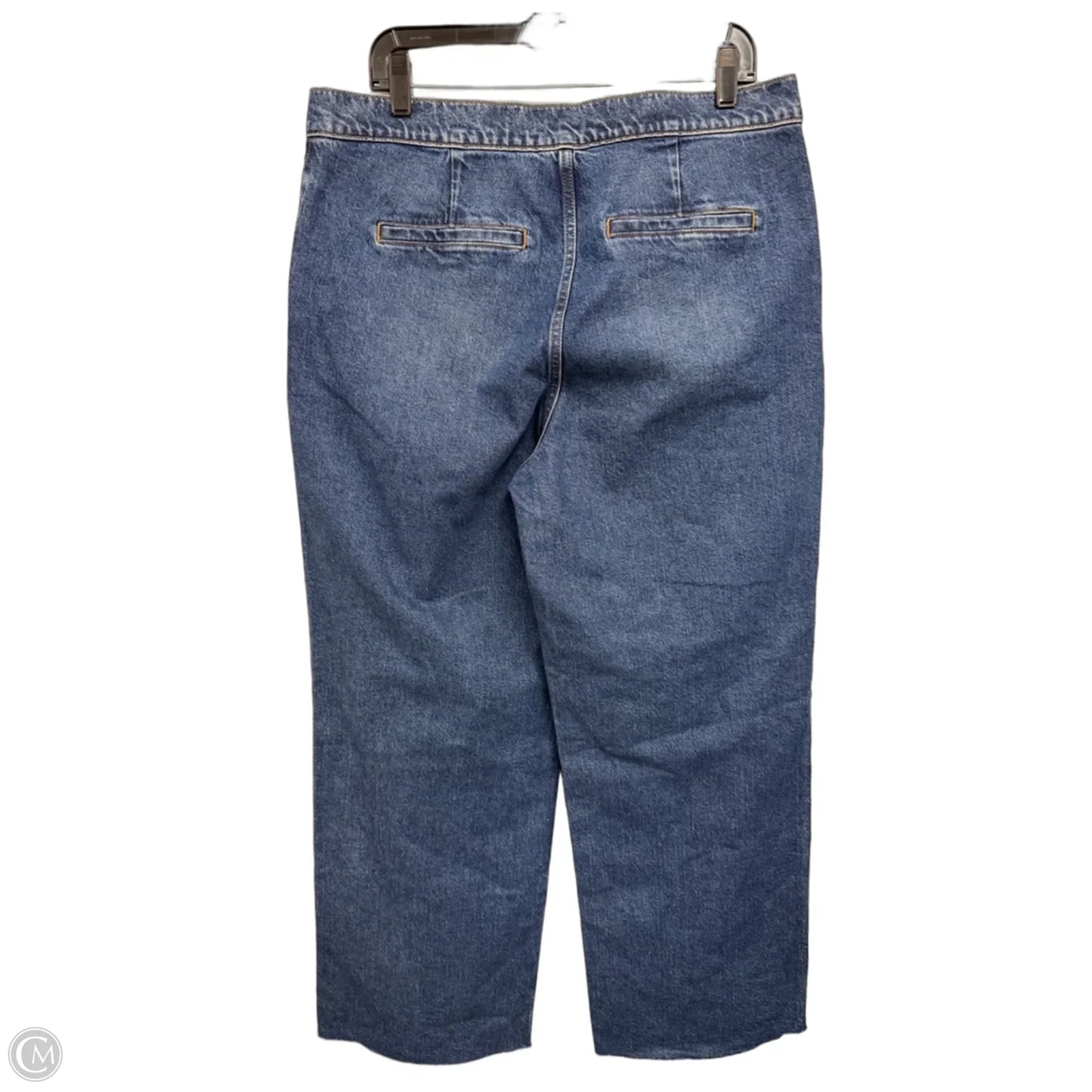 Jeans Wide Leg By Express In Blue Denim, Size: 14