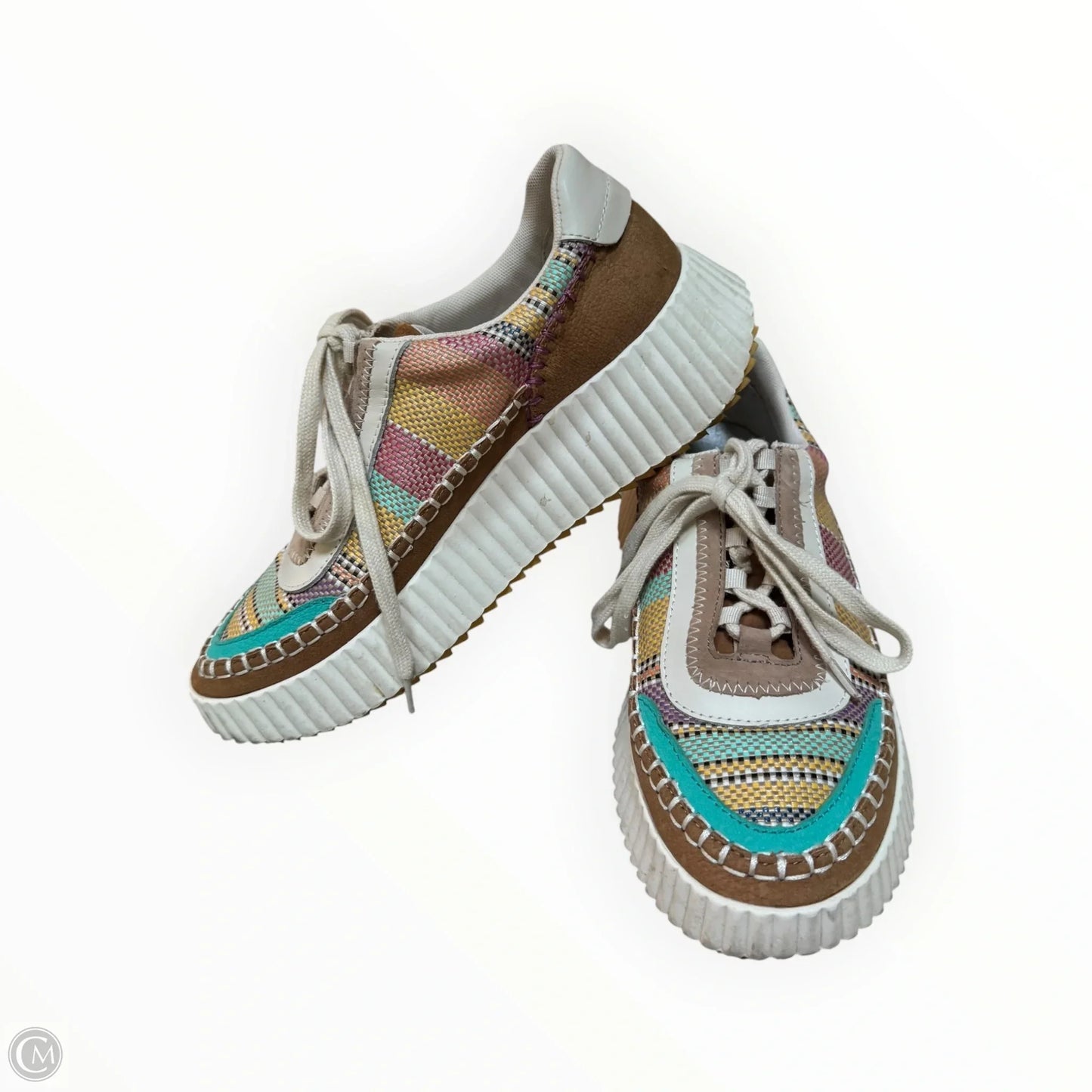 Shoes Sneakers By Dolce Vita In Brown & Cream, Size: 9