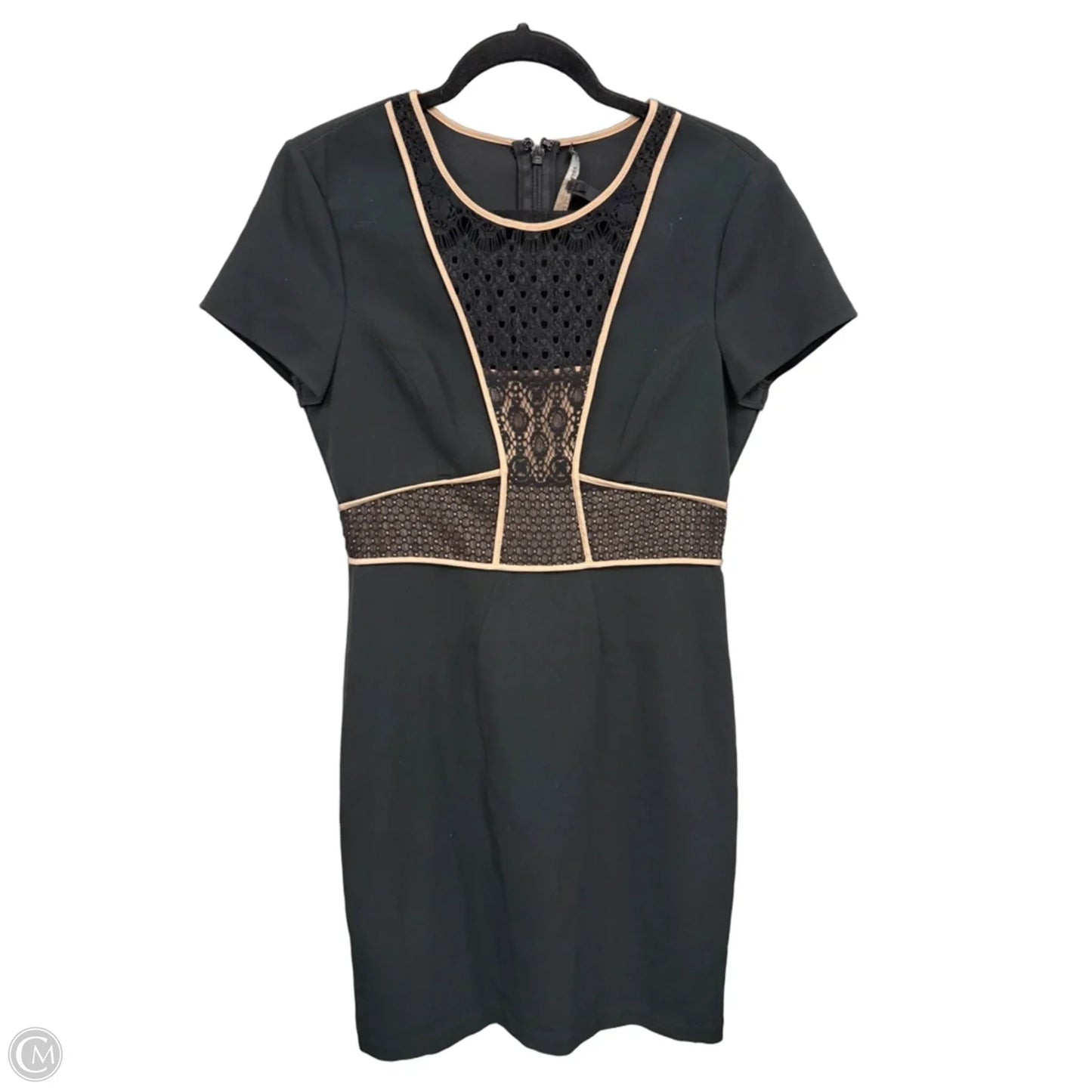 Dress Casual Short By Bcbgmaxazria In Black & Tan, Size: 6