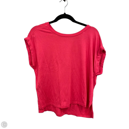 Top Short Sleeve By Loft In Pink, Size: S