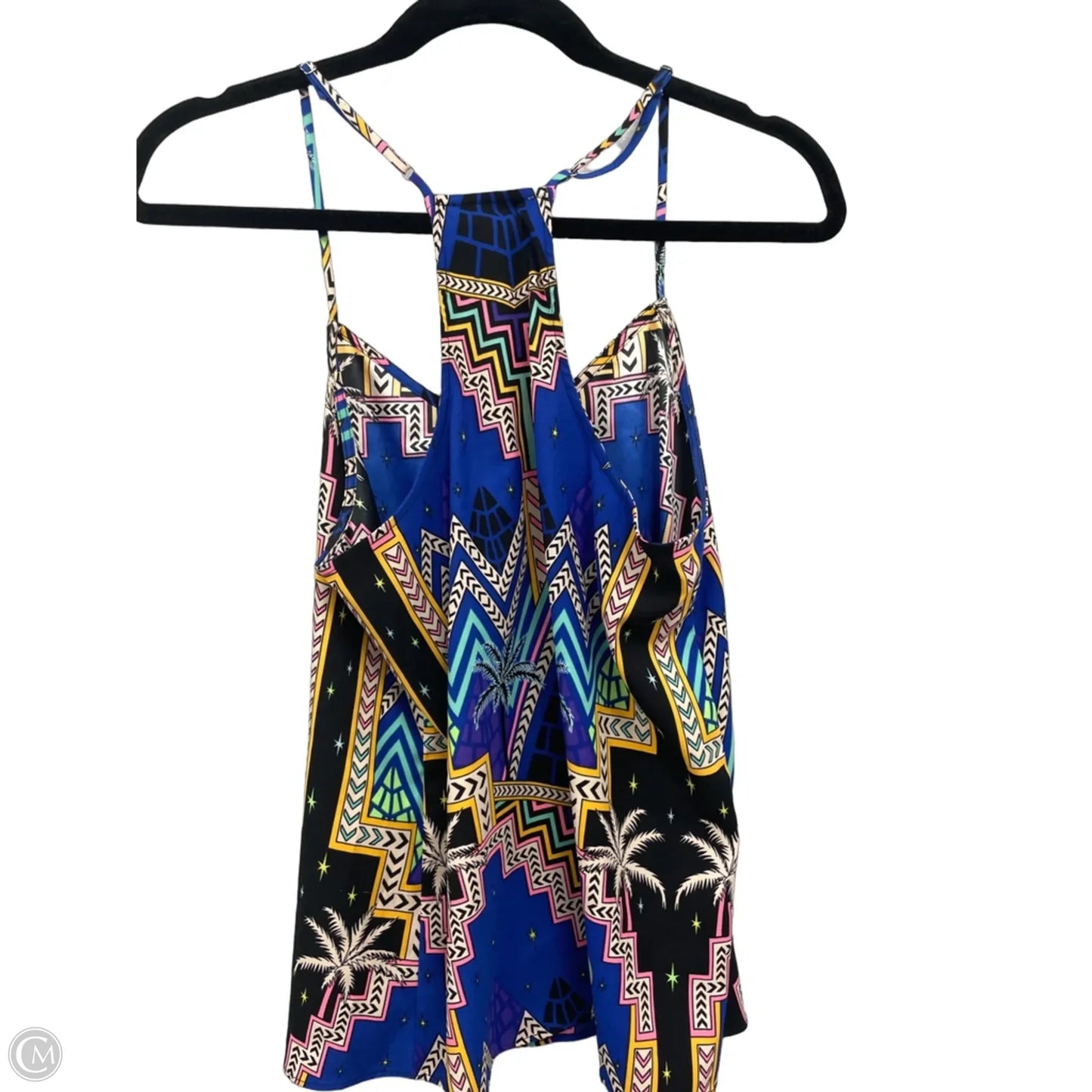 Blouse Sleeveless By Clothes Mentor In Blue & Yellow, Size: S