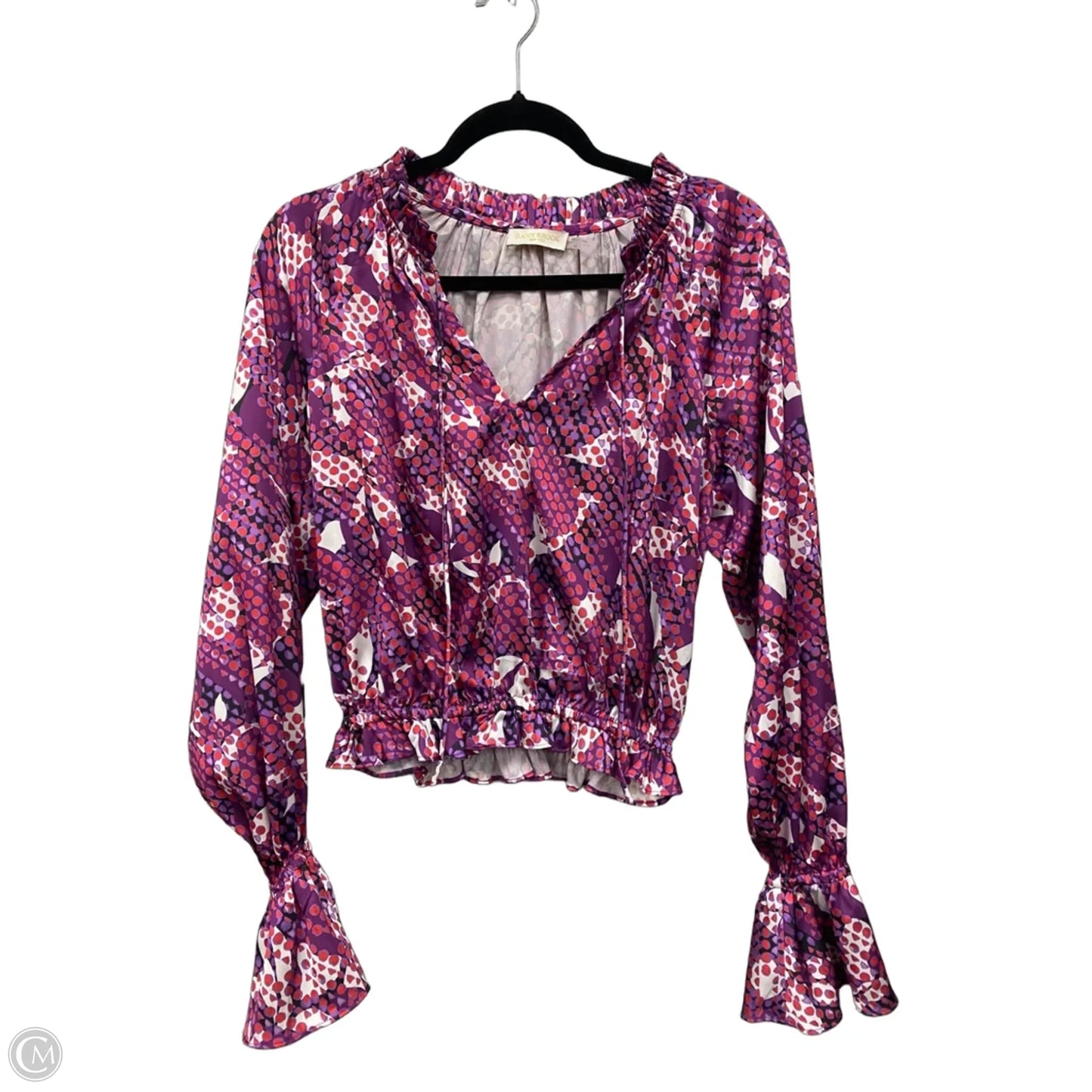 Blouse Long Sleeve By Ramy Brook In Purple & Red, Size: Xs