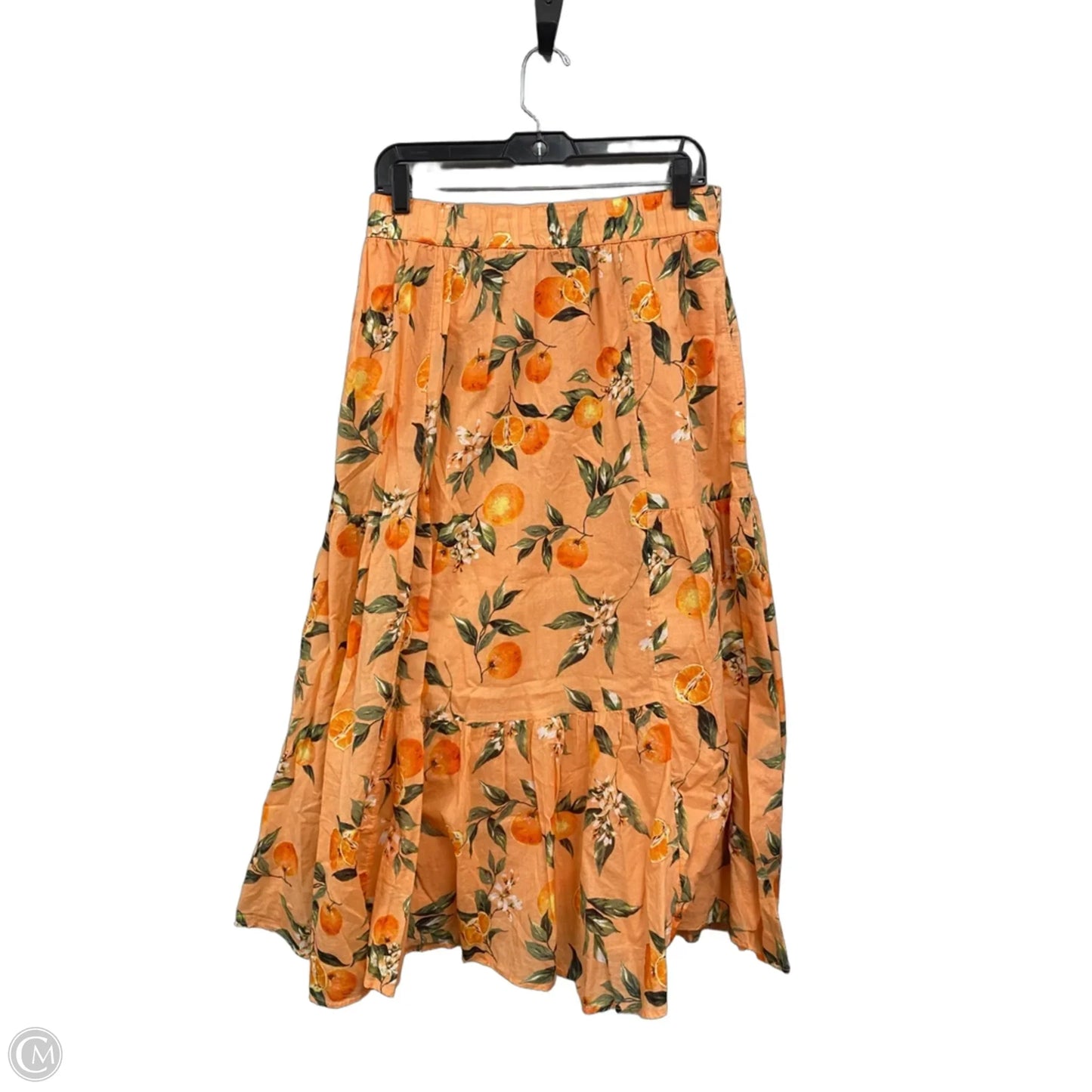 Skirt Maxi By Loft In Green & Orange, Size: Mp