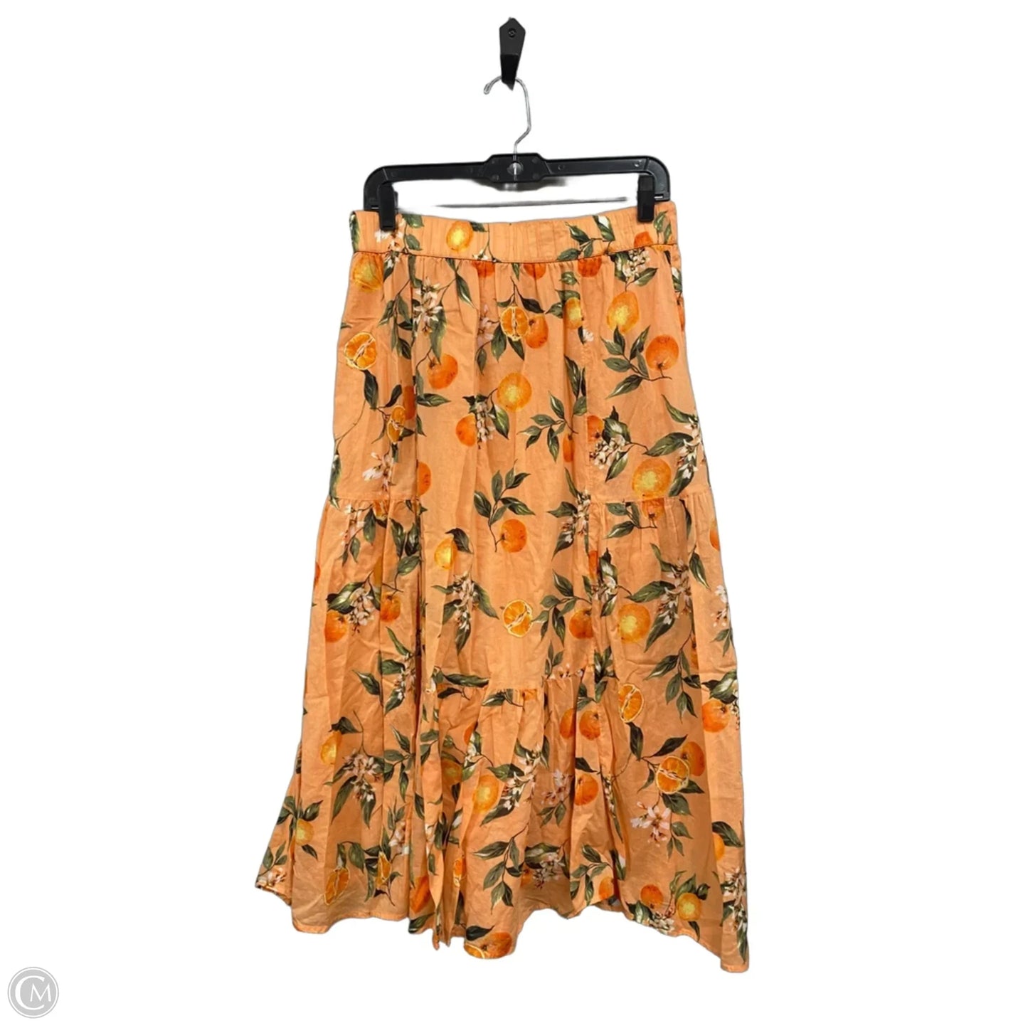 Skirt Maxi By Loft In Green & Orange, Size: Mp