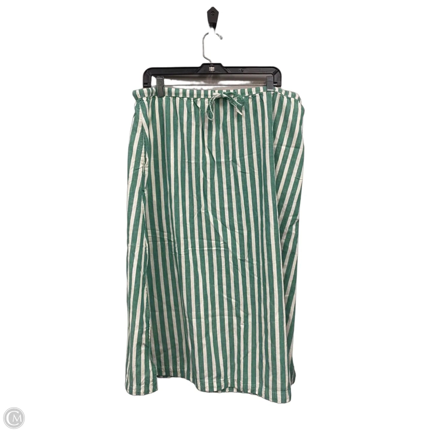 Skirt Midi By Universal Thread In Green & White, Size: Xl