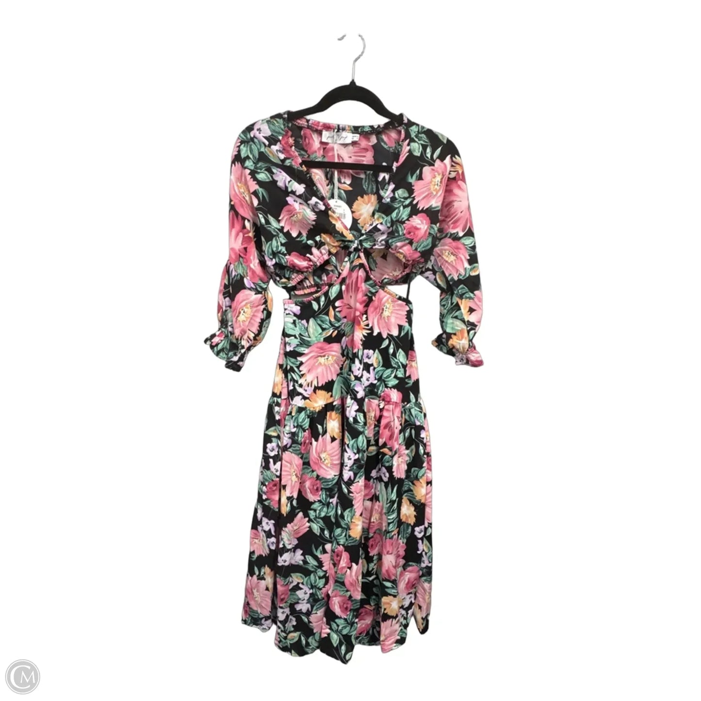 Dress Casual Maxi By Petal & Pup In Black & Pink, Size: 4