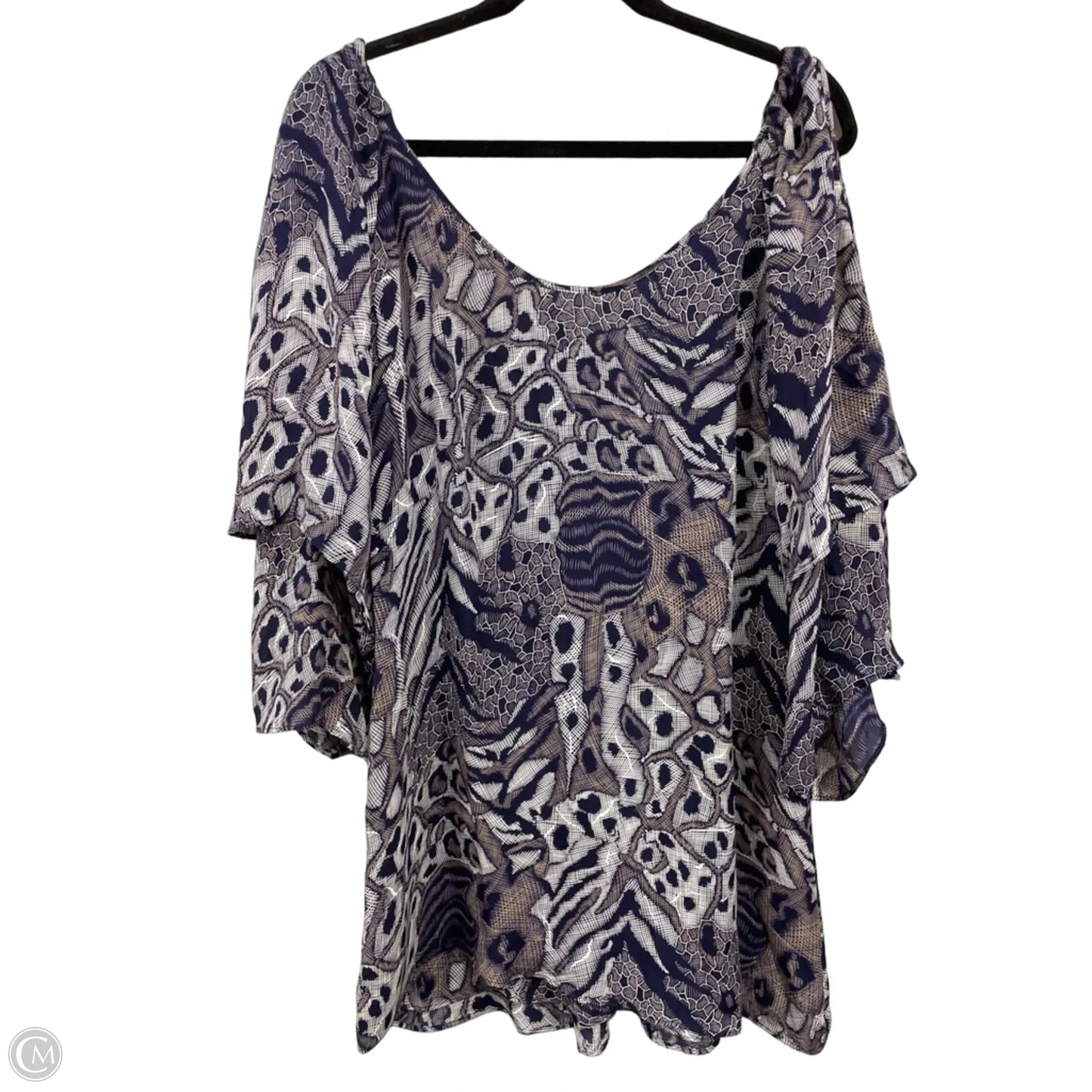Dress Casual Short By Parker In Blue & Cream, Size: S