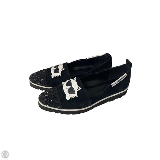 Shoes Designer By Karl Lagerfeld In Black & White, Size: 7