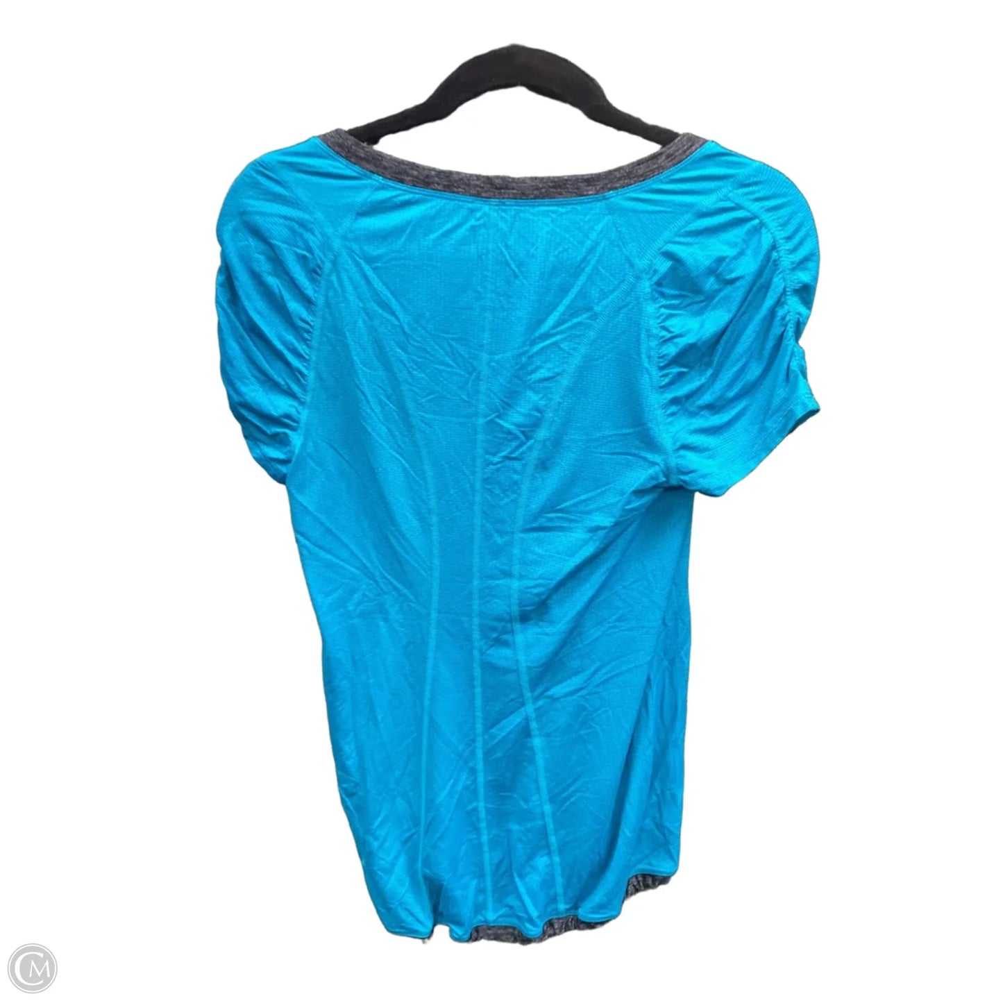 Athletic Top Short Sleeve By Lululemon In Blue, Size: 6