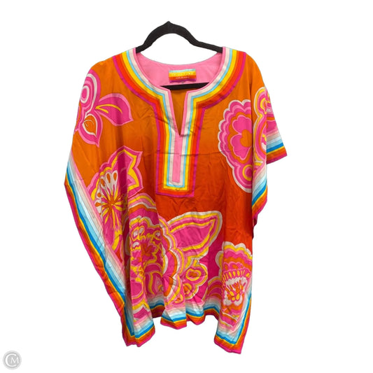 Swimwear Cover-up By Trina Turk In Orange & Pink, Size: S