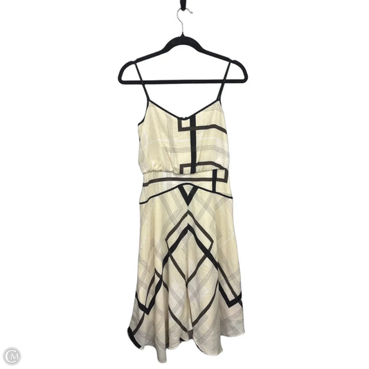 Dress Casual Midi By Banana Republic In Black & Cream, Size: 0