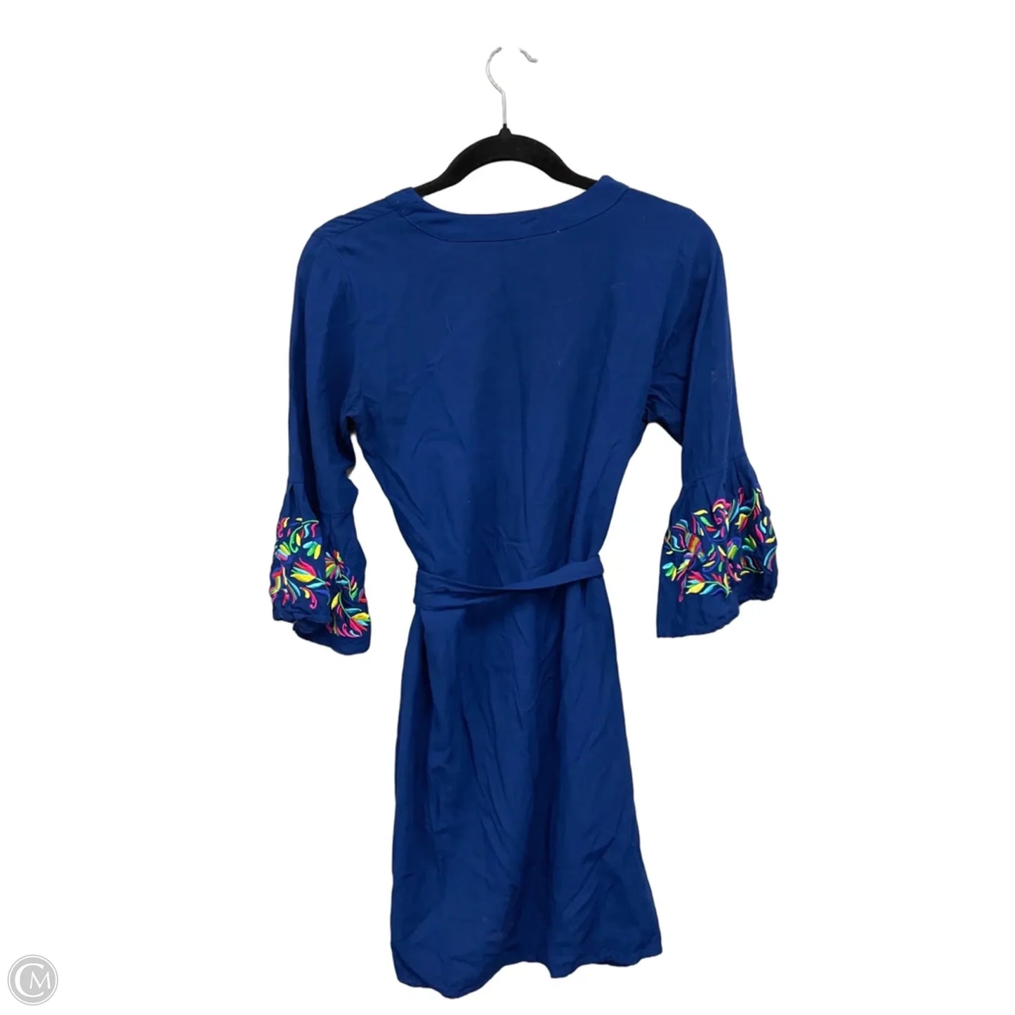 Dress Casual Short By Escapada Living In Blue & Yellow, Size: M