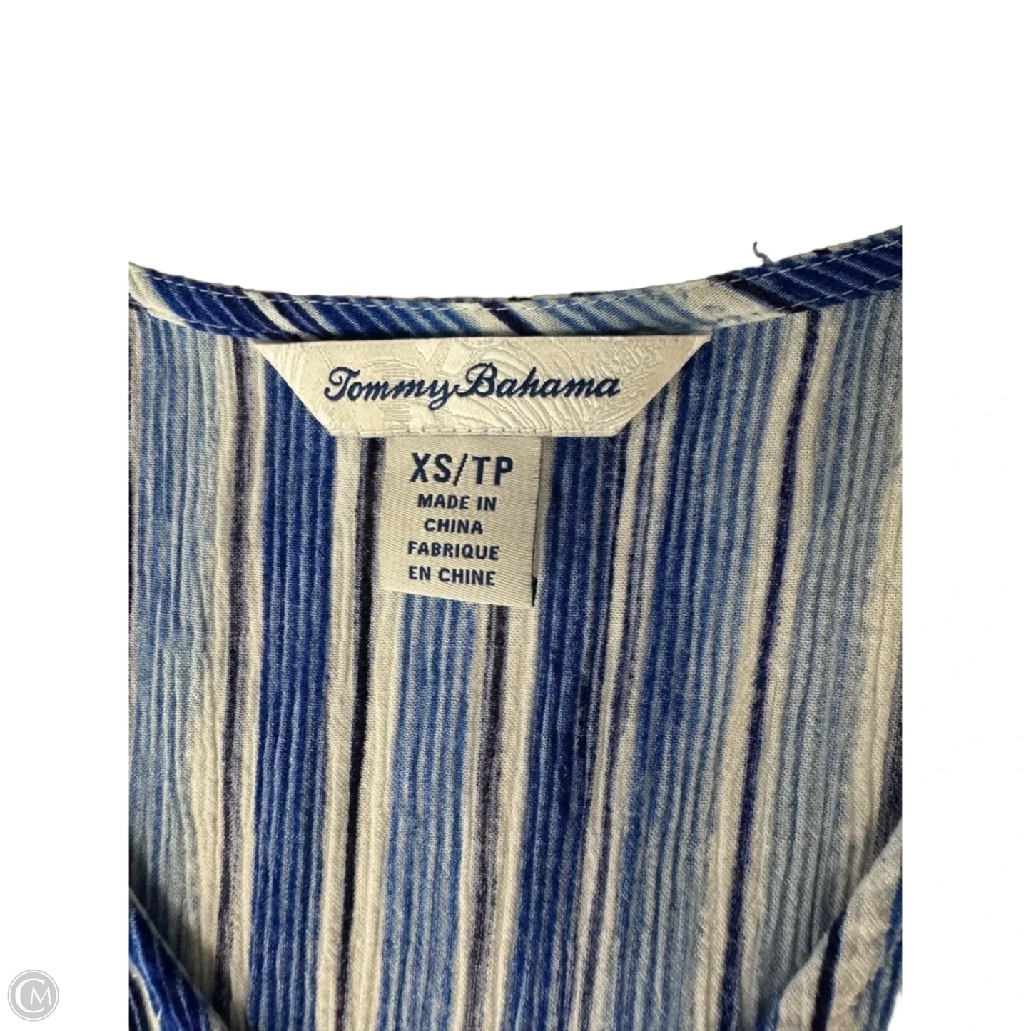 Top Sleeveless By Tommy Bahama In Blue & White, Size: Xs
