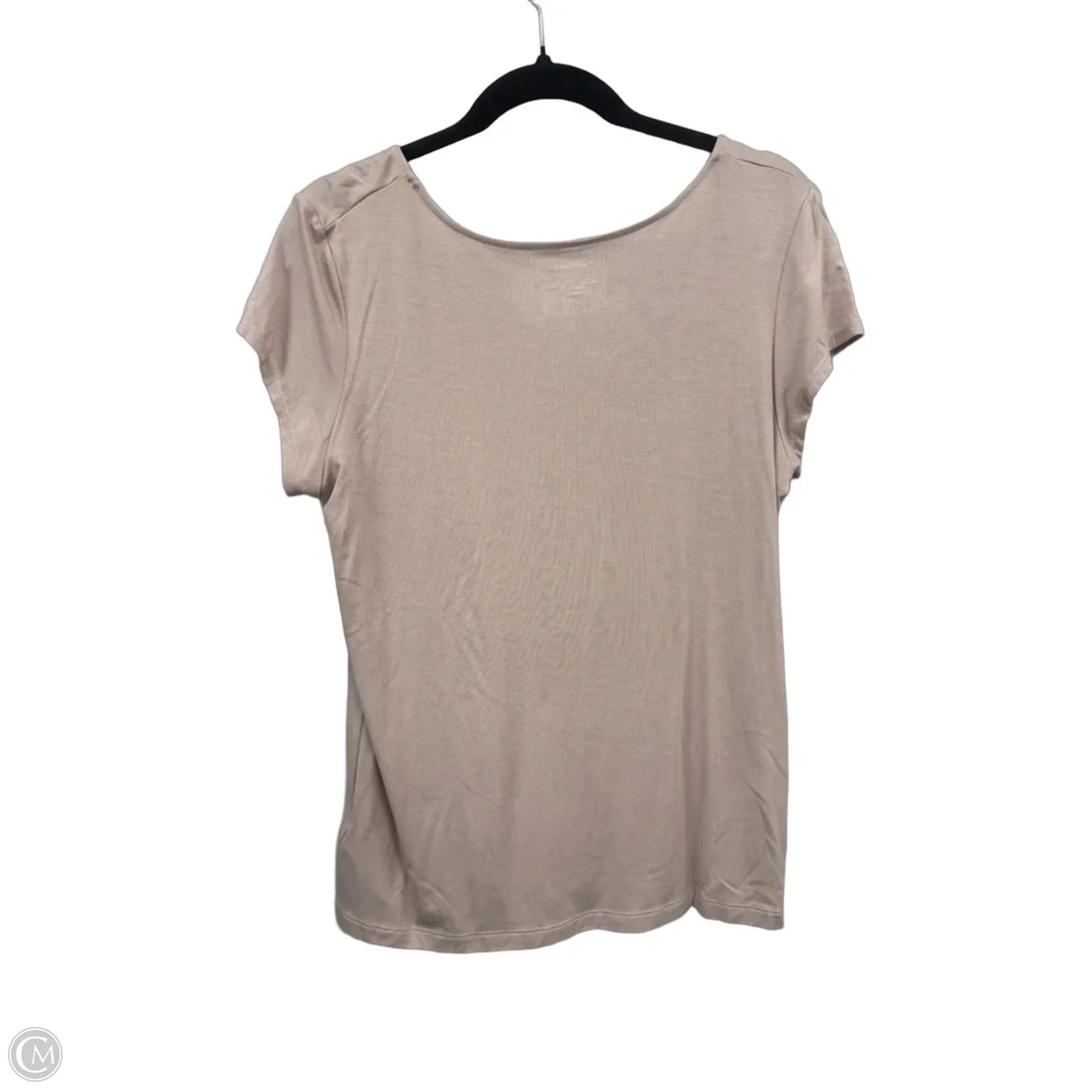 Top Short Sleeve Basic By Tahari In Taupe, Size: Xl