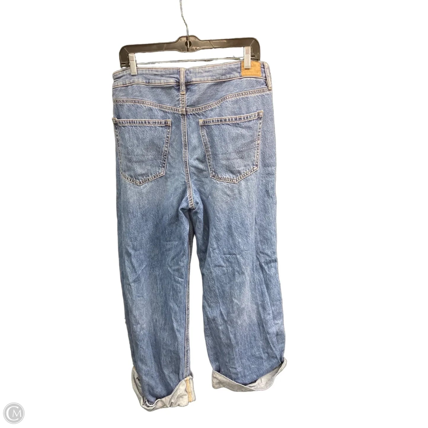 Jeans Wide Leg By American Eagle In Blue Denim, Size: 12