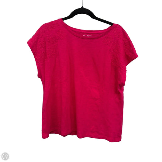 Top Short Sleeve By Talbots In Pink, Size: L