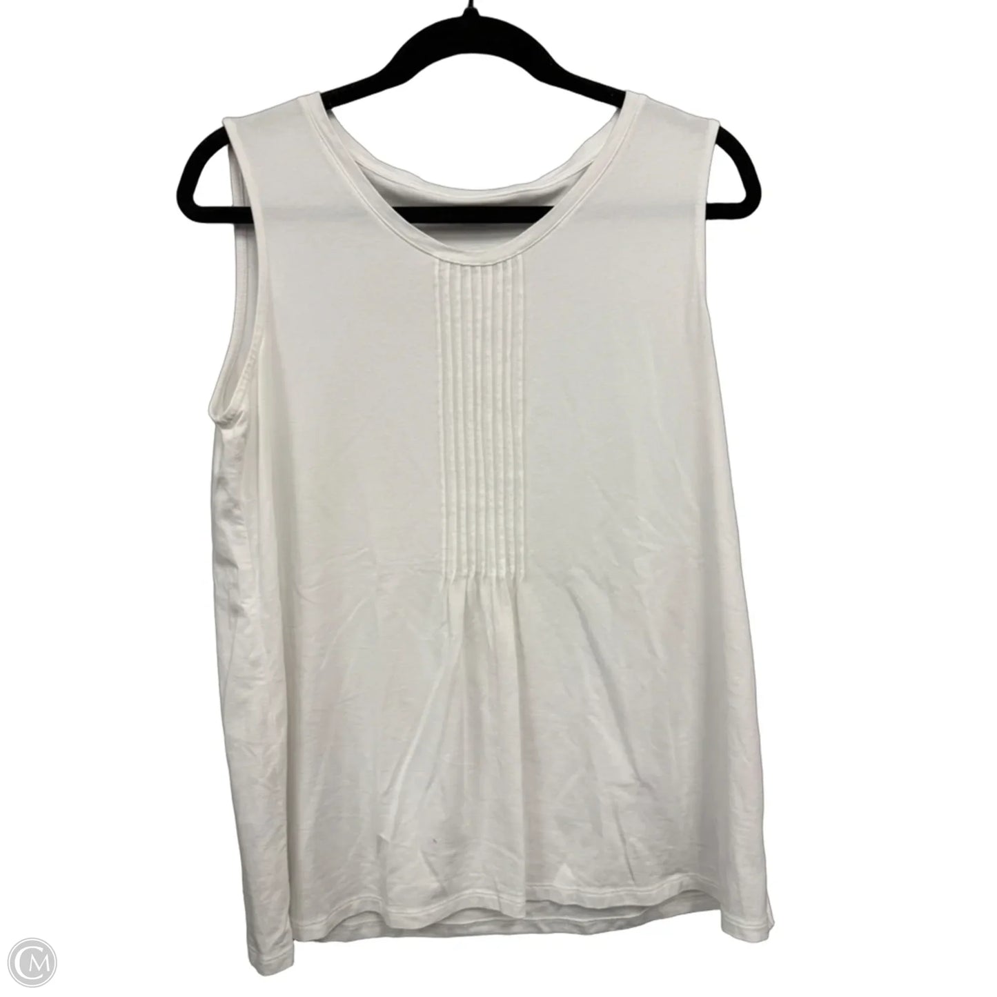 Top Sleeveless Basic By Lands End In White, Size: L