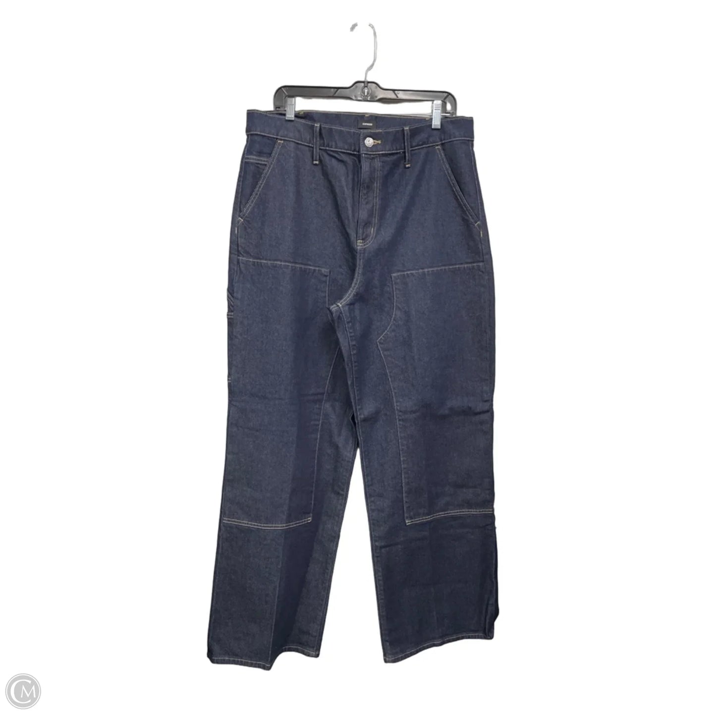 Jeans Wide Leg By Express In Blue Denim, Size: 14