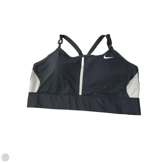 Athletic Bra By Nike Apparel In Black & Grey, Size: 3x
