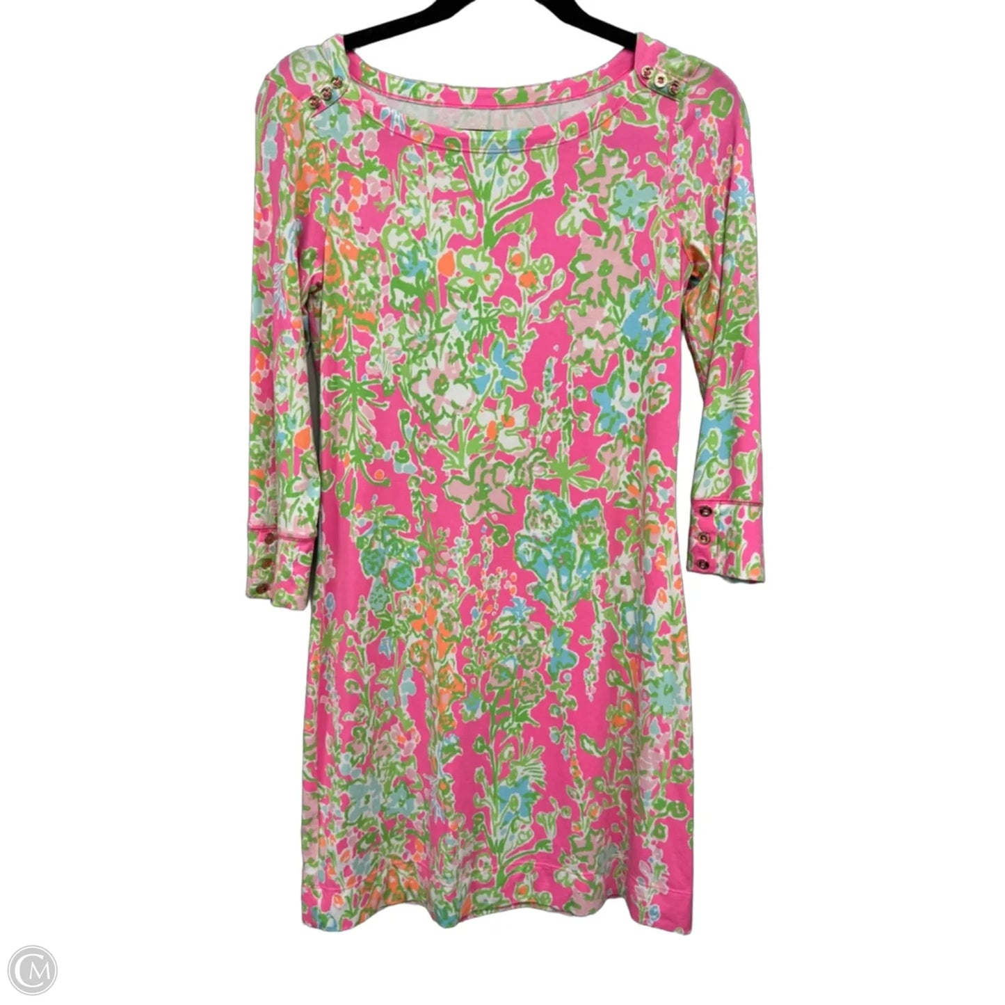 Dress Designer By Lilly Pulitzer In Green & Pink, Size: Xs